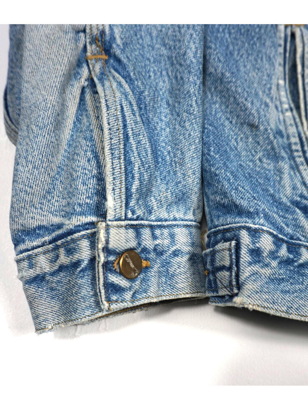 Vintage Carhartt Denim Jacket Mens Large Trucker Distressed Blanket 90s J11DST - Picture 8 of 9